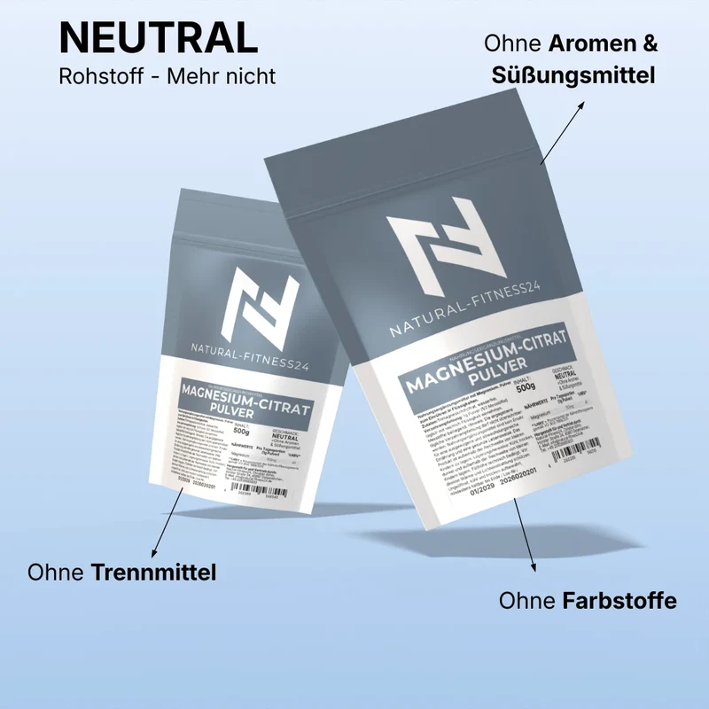 Magnesium Citrat 500g Pulver – Neutral