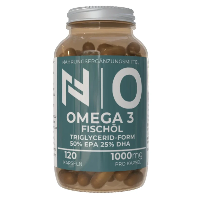 Omega-3 Fischöl Kapseln 1000 mg – 500 EPA / 250 DHA – TG-Form