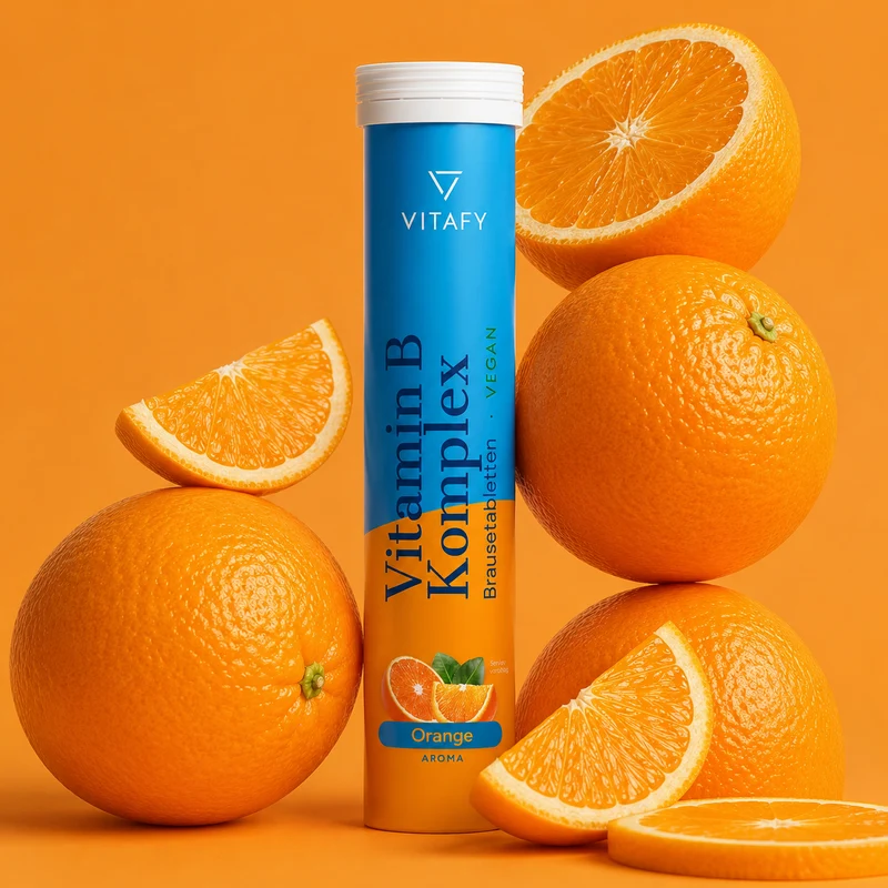 Vitamin B Komplex - Orange (20 Brausetabletten) - 6er Pack
