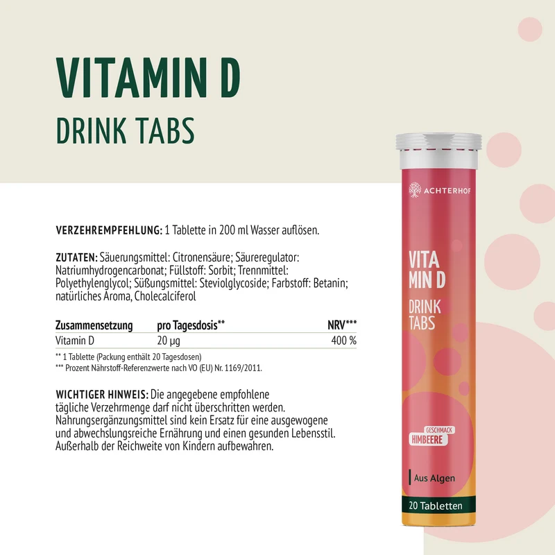 Vitamin D Drink Tabs (20 Brausetabletten)