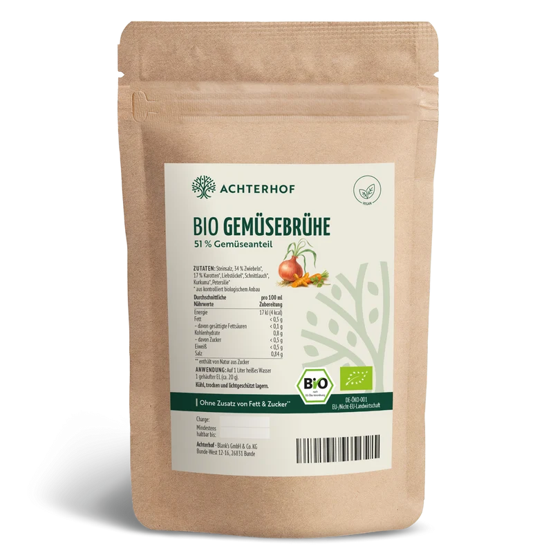Bio Gemüsebrühe mit 51% Gemüseanteil (500g)