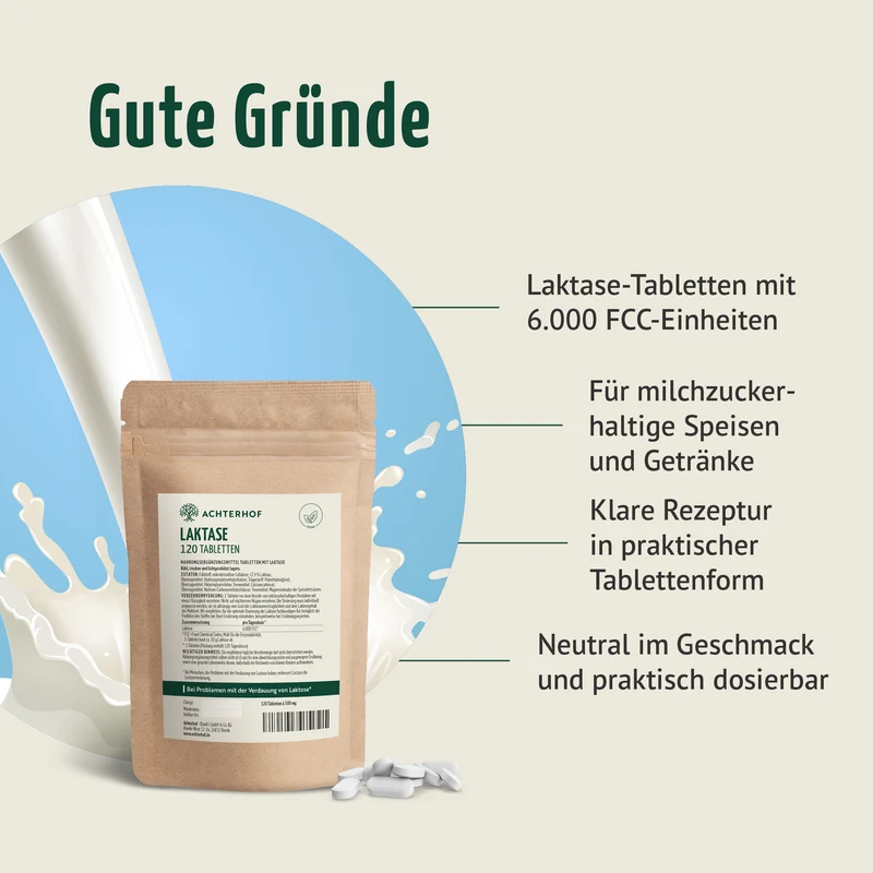 Laktase Tabletten (120 Kapseln)