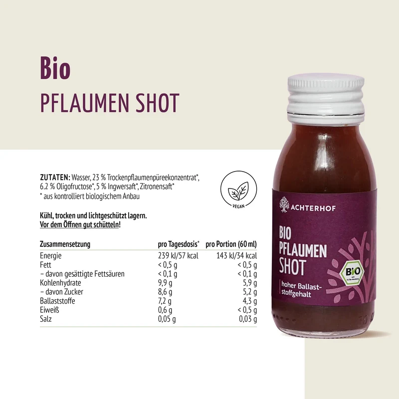 Bio Pflaumen Shot (7 x 60ml)