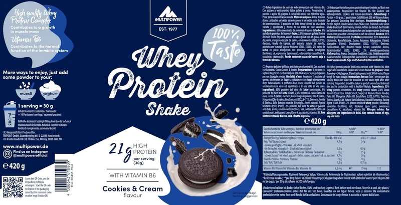 Whey Protein Shake (420g)