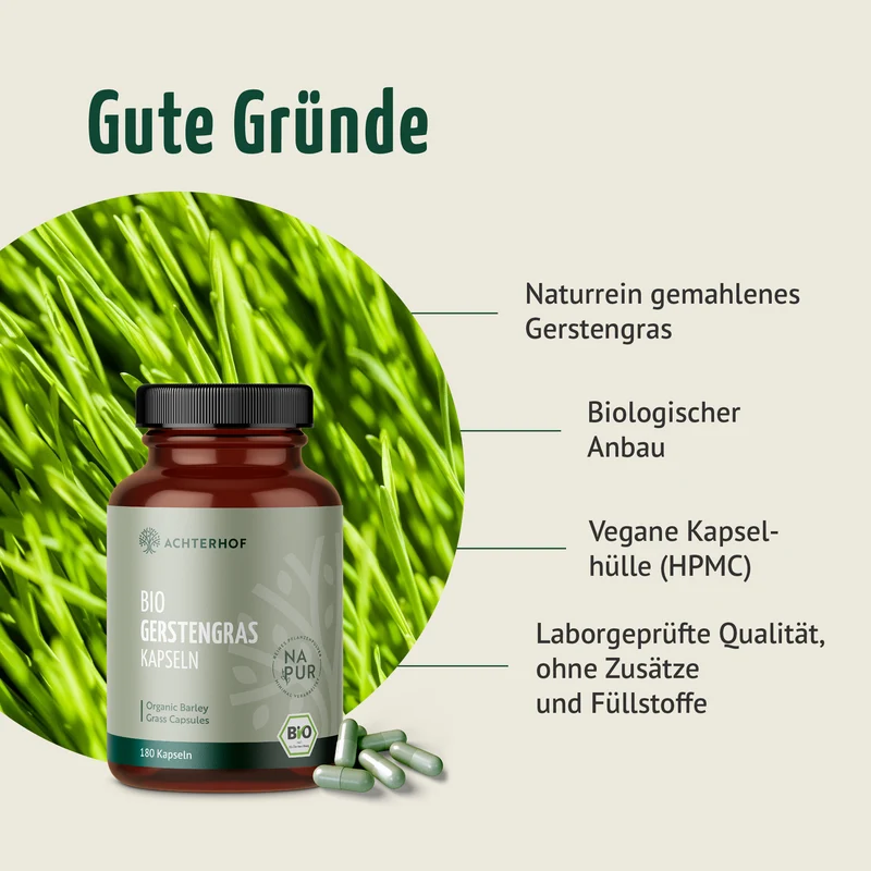 Gerstengras Kapseln Bio (180 Kapseln)