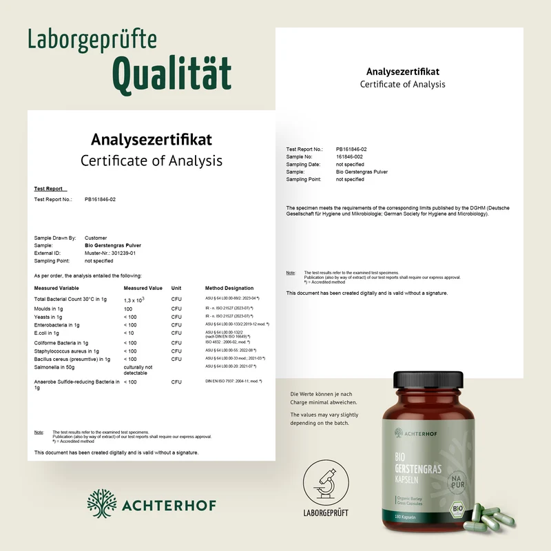Gerstengras Kapseln Bio (180 Kapseln)