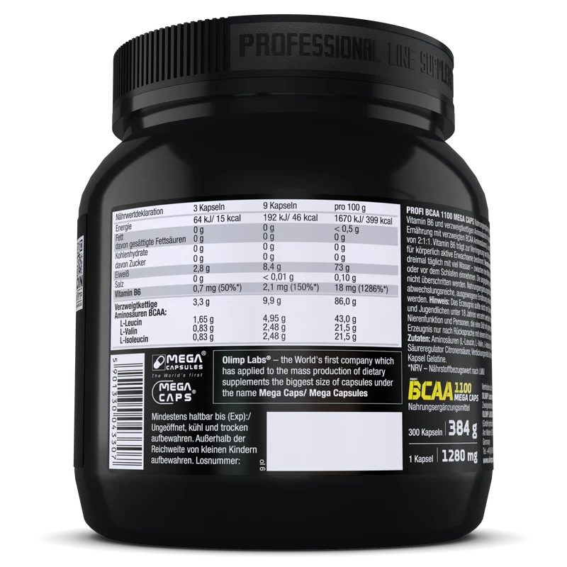 BCAA Mega Caps 1100 (300 Kapseln)