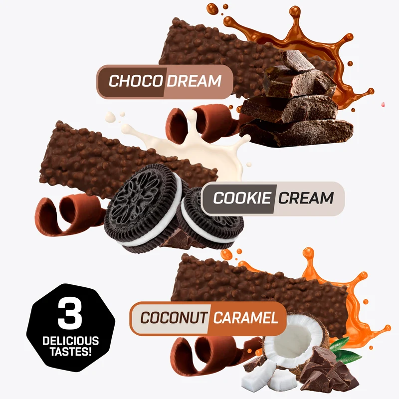 3 x Crunchy Protein Bar Deluxe (je 12x65g)