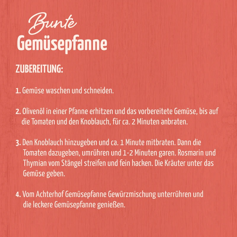 Gemüsepfanne Gewürzmischung (250g)