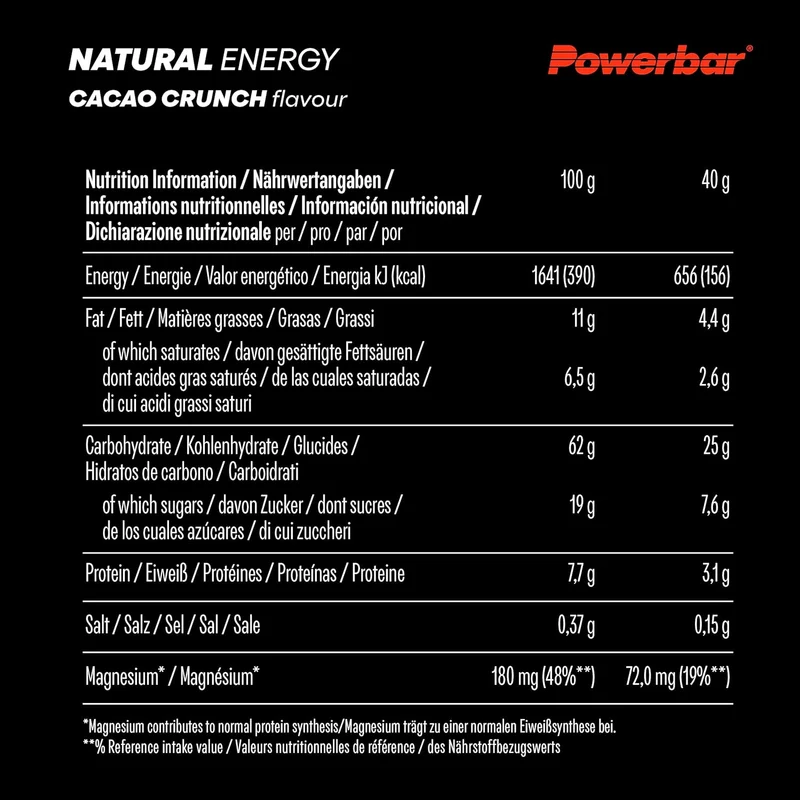Natural Energy Cereal Bar (18x40g)