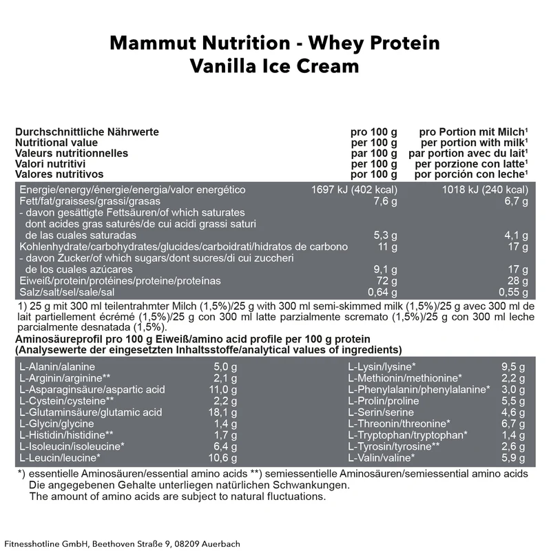 Mammut Whey Protein (1000g)