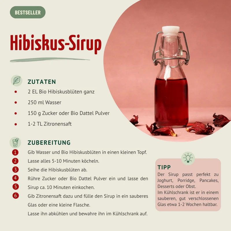 Hibiskusblüten ganz / getrocknet Bio (250g)