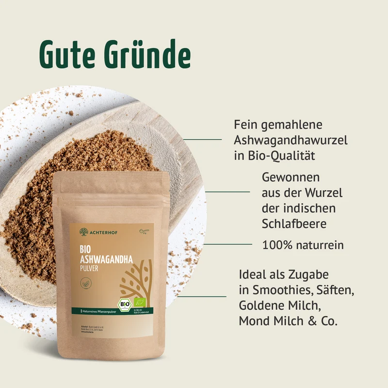 Ashwagandha Pulver Bio (1000g)