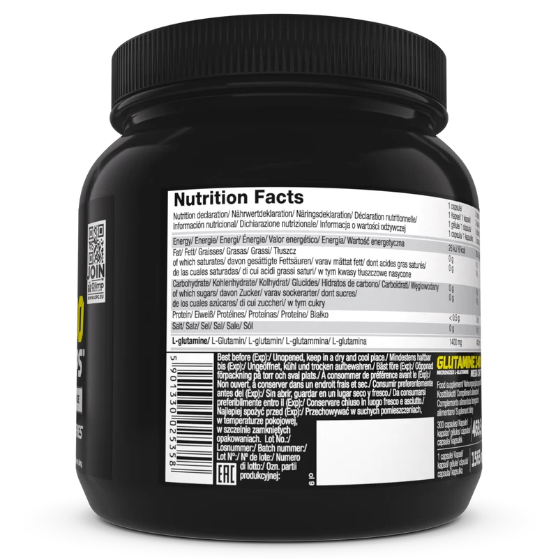 Glutamine Mega Caps 1400 (300 Kapseln)