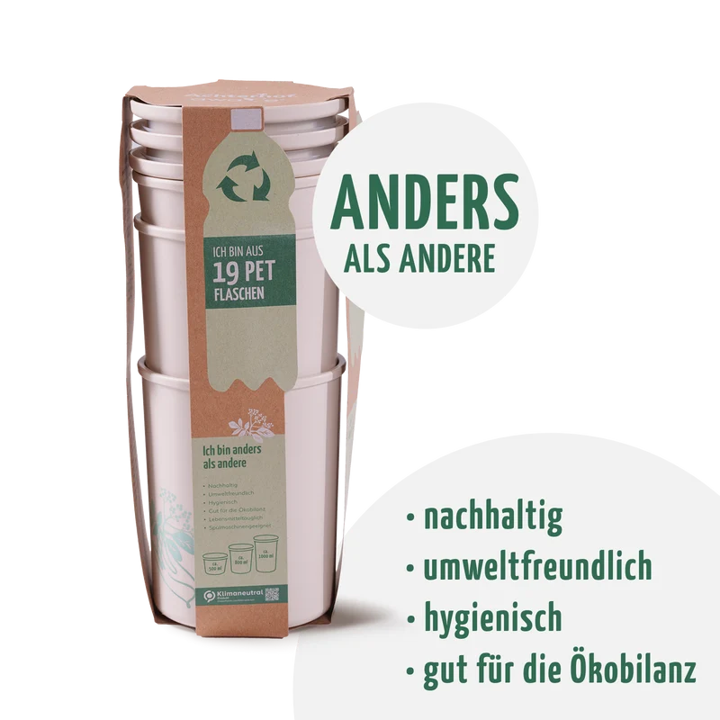 Frischhaltedosen 3er-Set aus recyceltem Kunststoff (rPET)