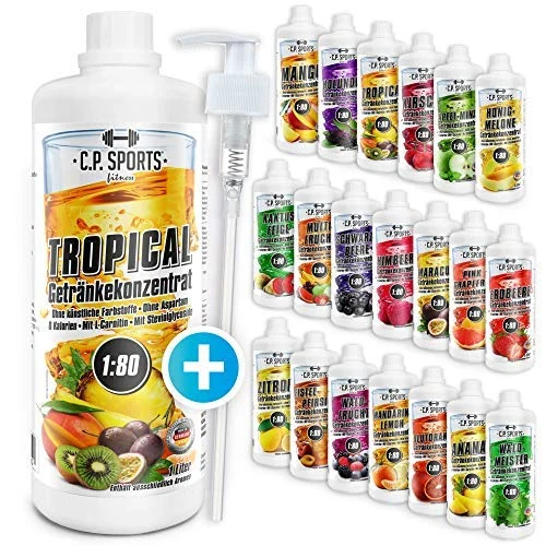 C.P. Sports Getränkekonzentrat (1000ml) + Dosierpumpe