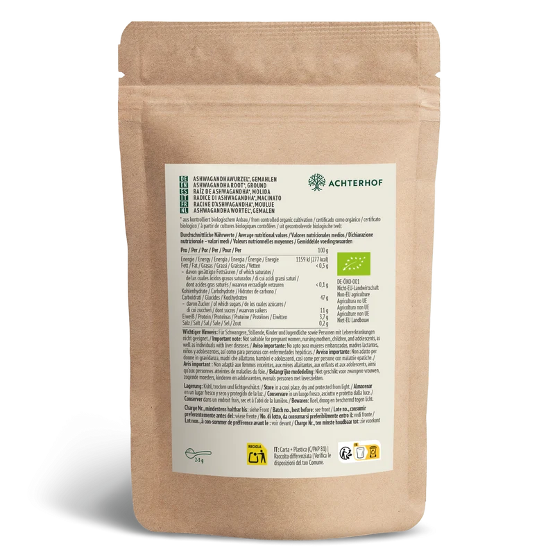 Ashwagandha Pulver Bio (250g)