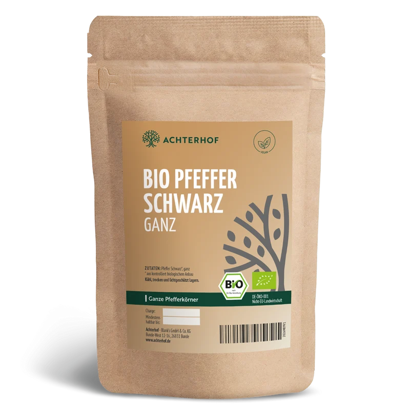 Pfeffer schwarz ganz Bio (500g)