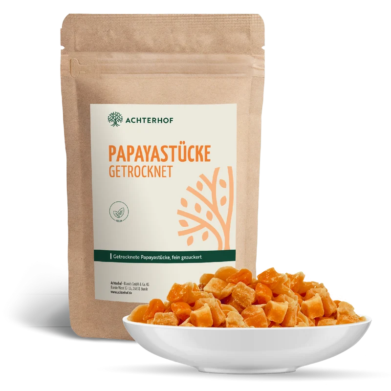 Papayastücke getrocknet & gezuckert (250g)