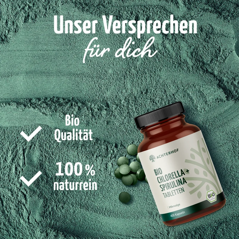 Chlorella & Spirulina Tabletten Bio (400 Tabletten)