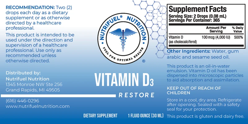 Vitamin D3 Restore - 4000 IU