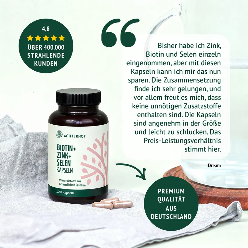 Biotin + Zink + Selen Kapseln (120 Kapseln)