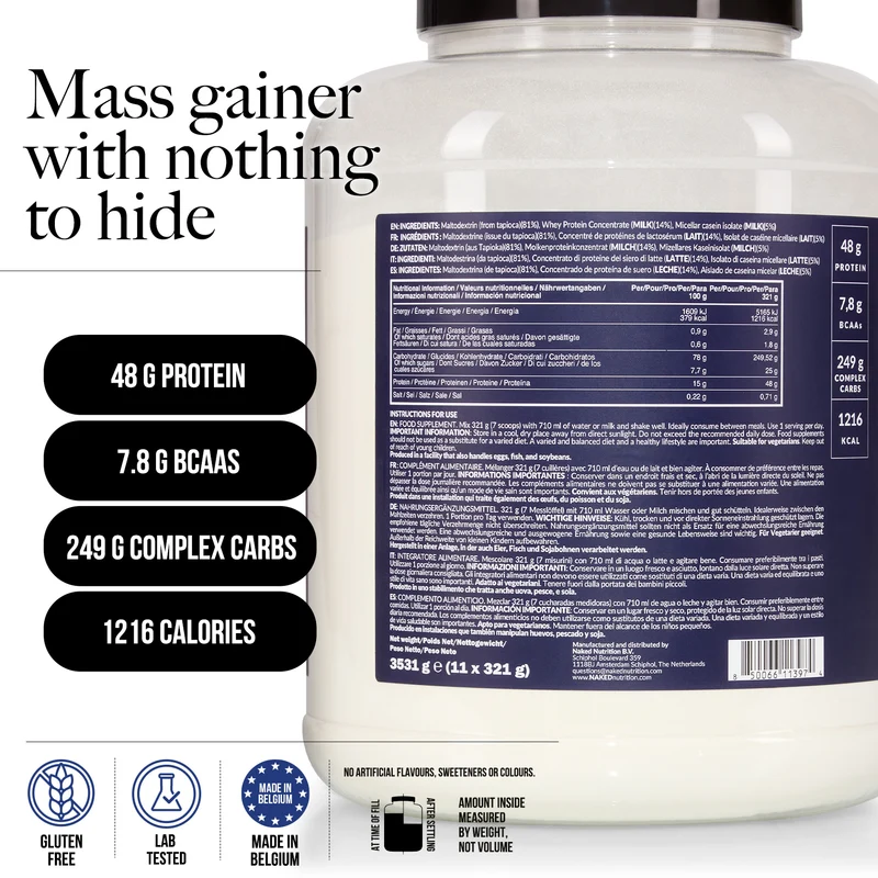 Mass Gainer Protein Supplement | Naked Mass