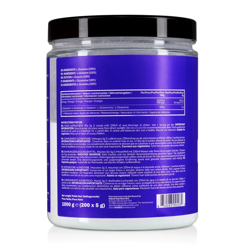 Glutamine Powder | Naked Glutamine - 1000g