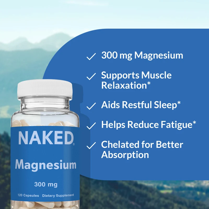 Daily Magnesium Supplement | Naked Magnesium - 120 Capsules