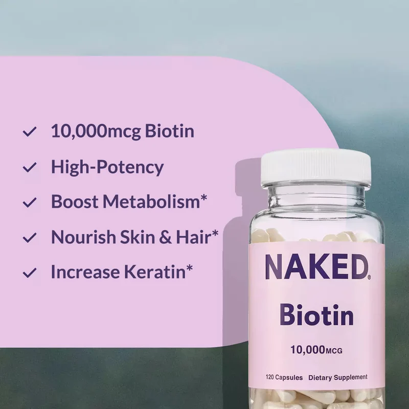 Daily Biotin Supplement | Naked Biotin - 120 Capsules