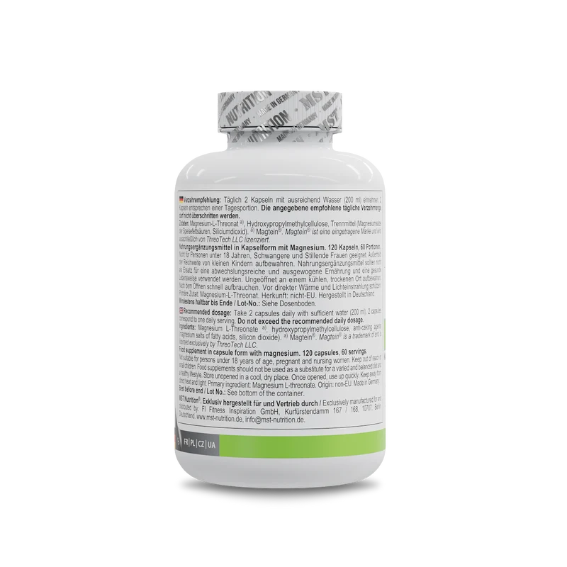 Magtein® Magnesium L-Threonate 1000 mg 120 Kapseln