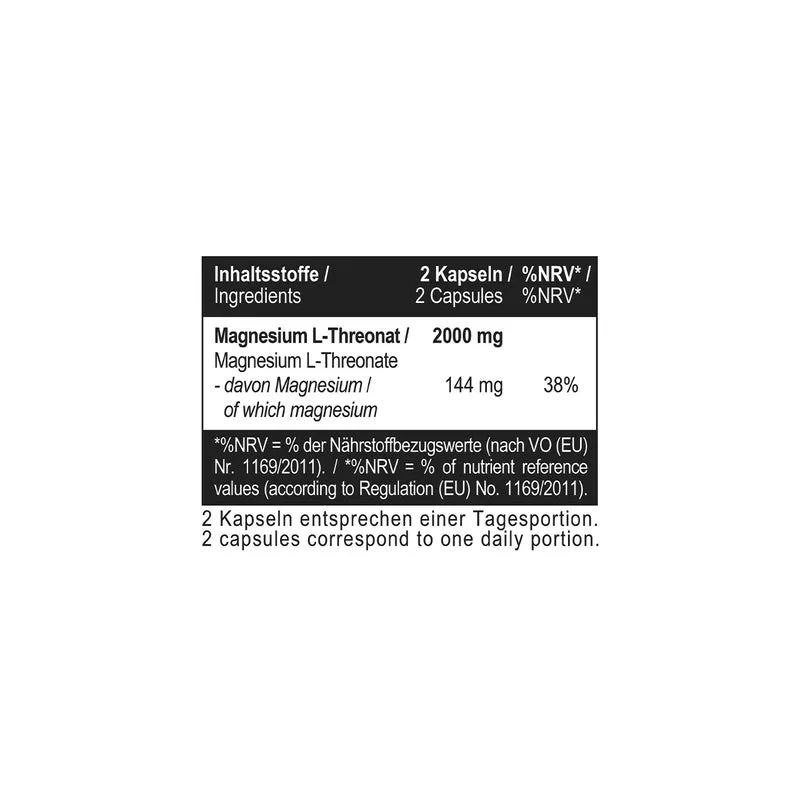 Magtein® Magnesium L-Threonate 1000 mg 120 Kapseln