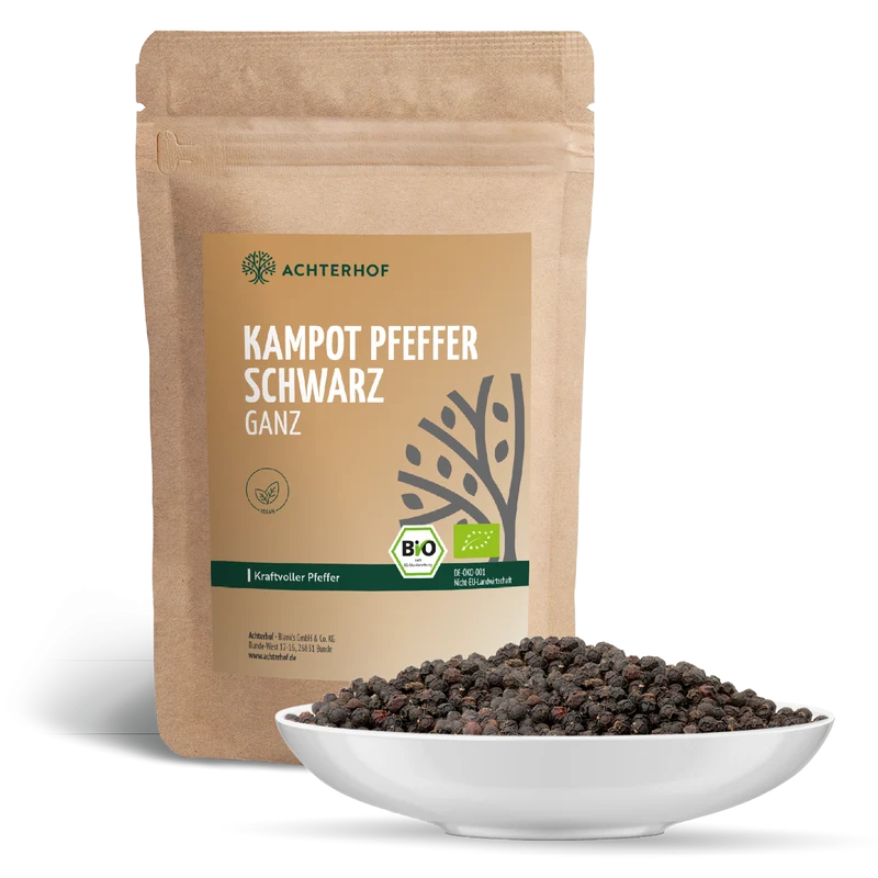Kampot Pfeffer schwarz ganz Bio (100g)