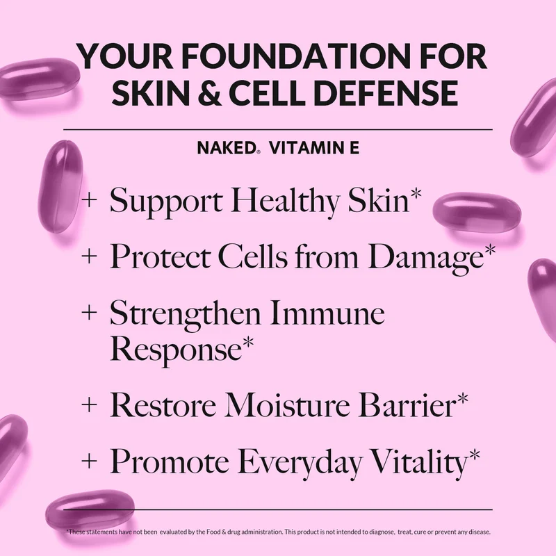 Daily Vitamin E Supplement | Naked Vitamin E - 100 Softgels