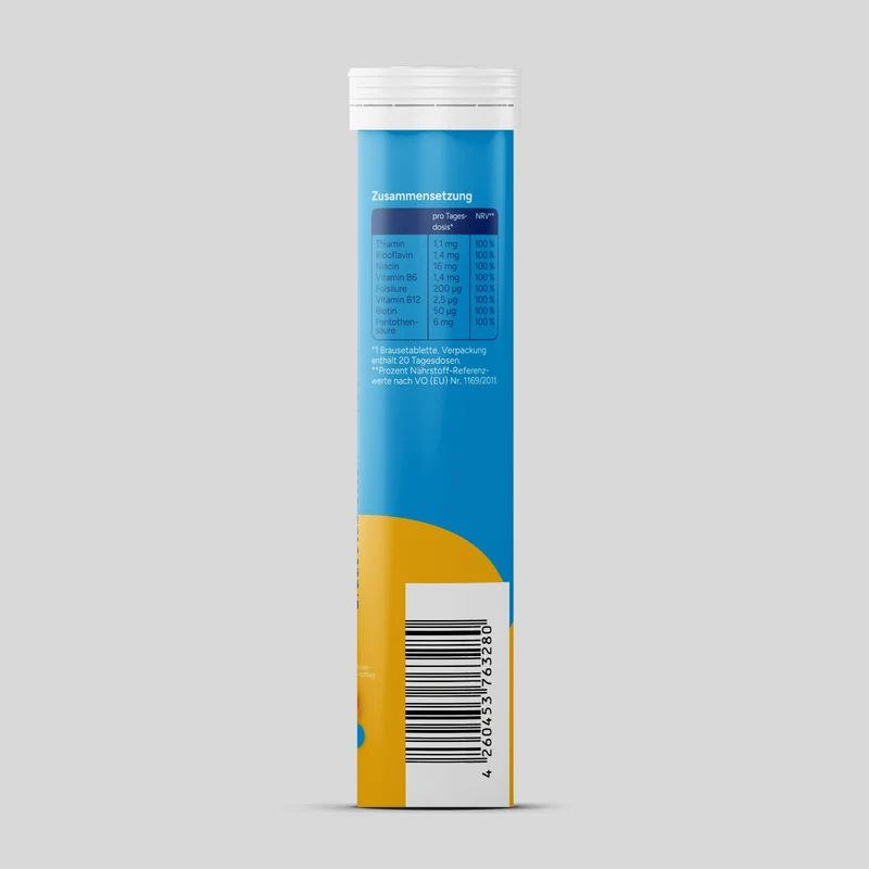 Vitamin B Komplex - Orange (20 Brausetabletten) - 6er Pack
