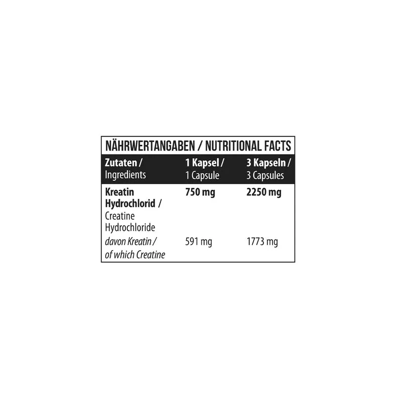 Creatine HCL 180 Kapseln