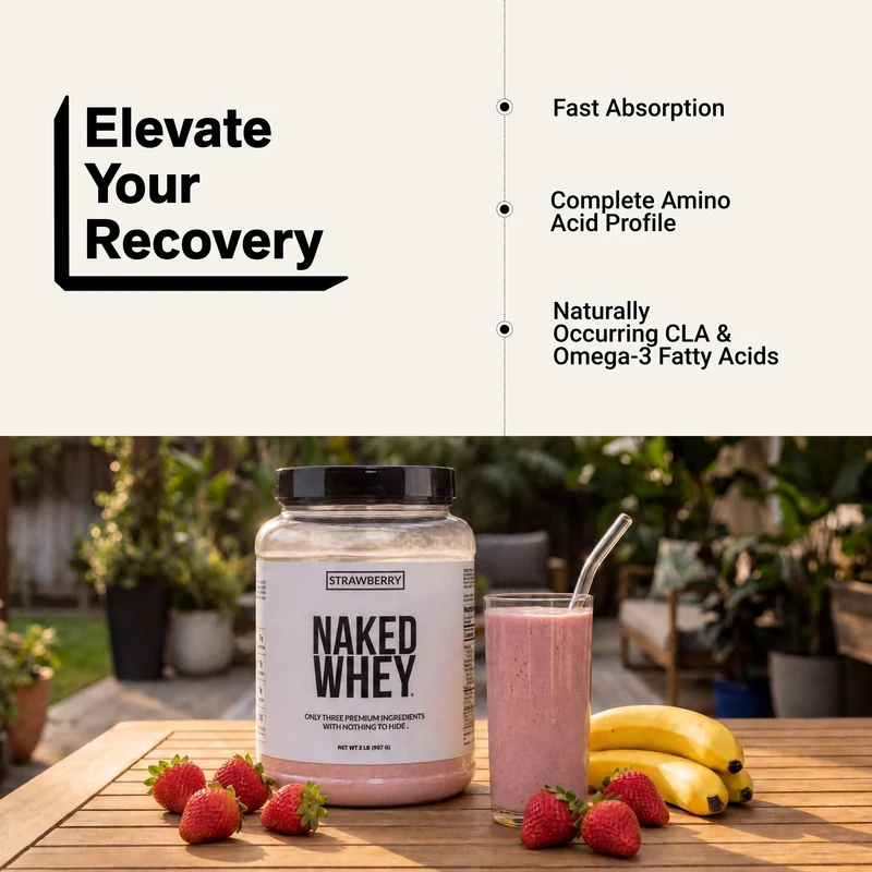 Strawberry Whey Protein Powder | Naked Strawberry Whey - 2LB