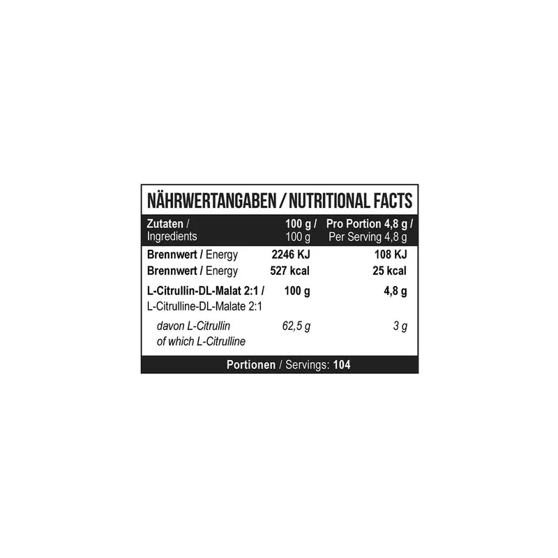 Citrulline Malat 500 g Unflavored