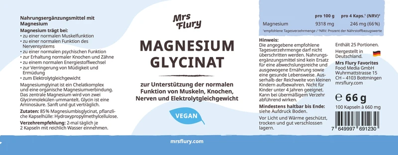 Magnesium Glycinat Kapseln