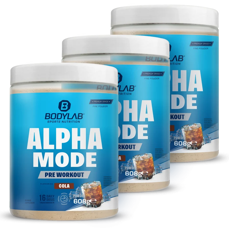 3 x Pre Workout Alpha Mode Cola (je 608g)