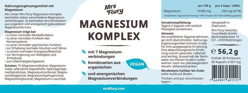 Magnesium Komplex Kapseln