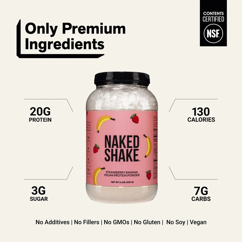 Strawberry Banana Protein Shake | Naked Shake - 30 Servings