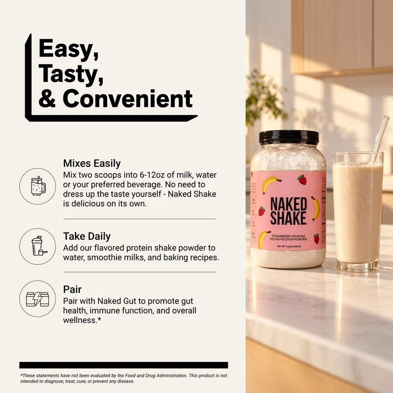 Strawberry Banana Protein Shake | Naked Shake - 30 Servings