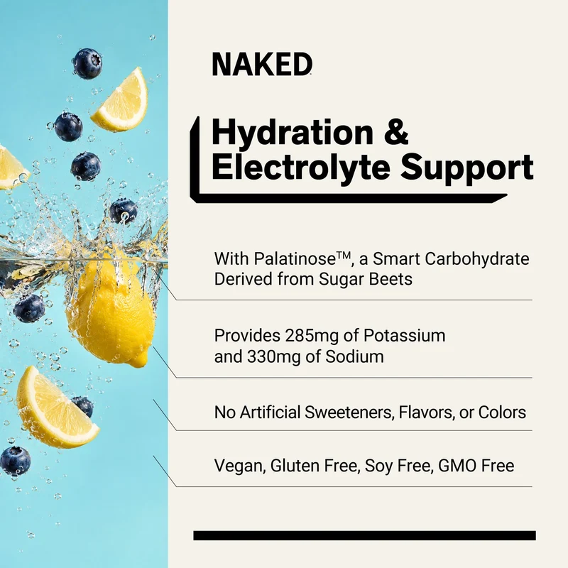 Electrolytes Powder Packets - Blueberry Lemonade | Nakedade
