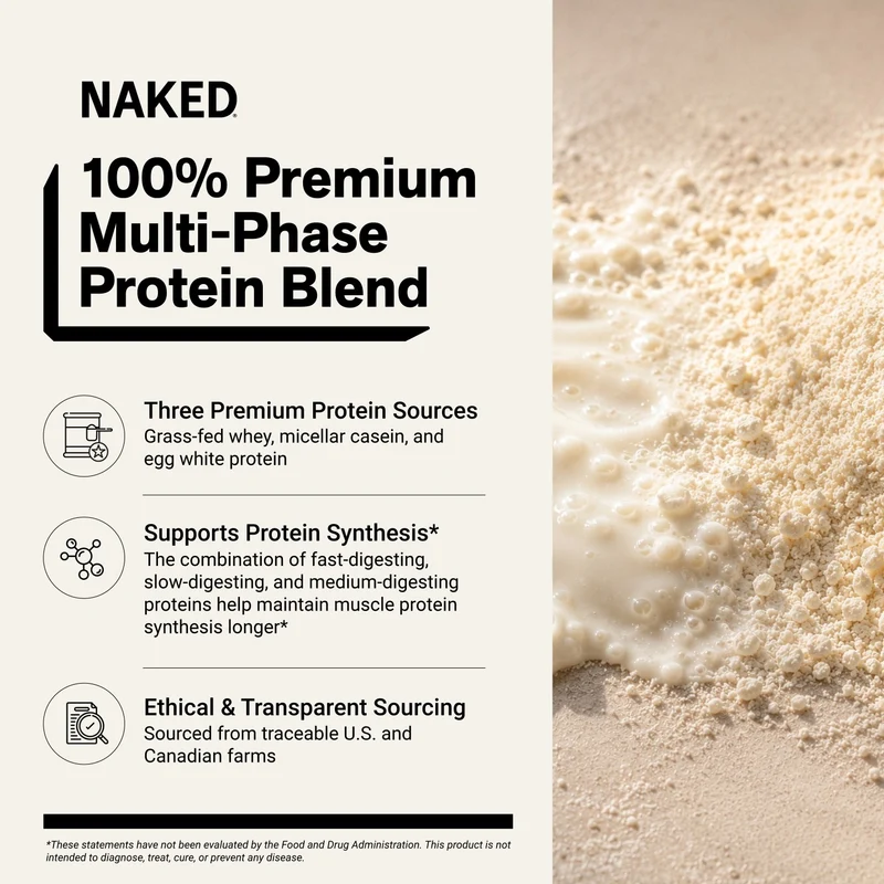 Egg, Whey & Casein Protein Powder Blend Supplement