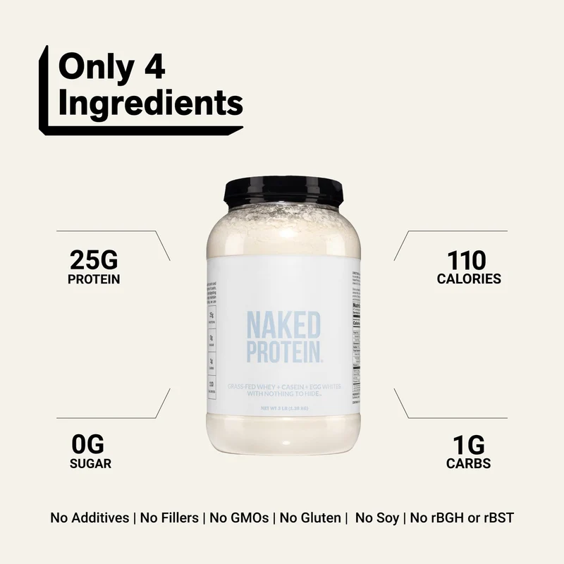 Egg, Whey & Casein Protein Powder Blend Supplement