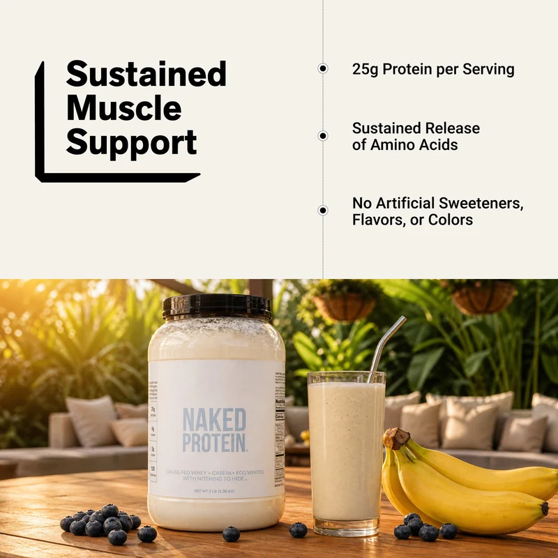 Egg, Whey & Casein Protein Powder Blend Supplement