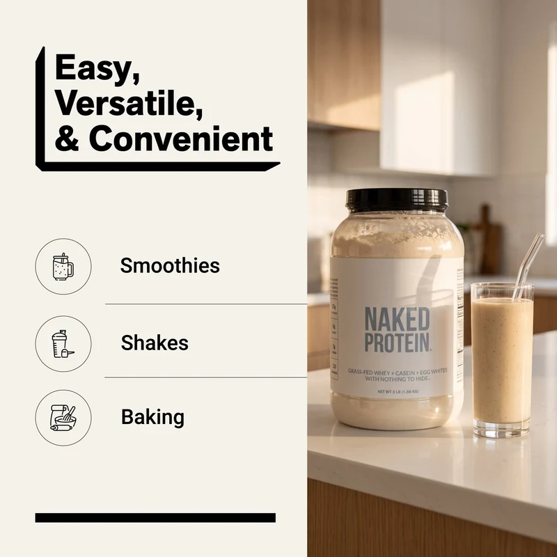 Egg, Whey & Casein Protein Powder Blend Supplement