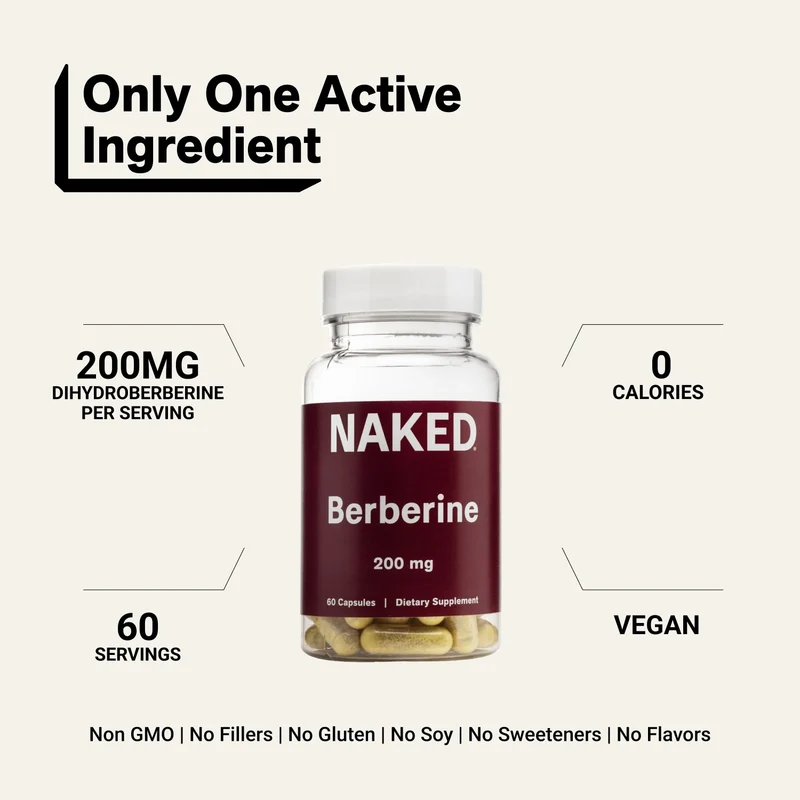 Daily Berberine Supplement | Naked Berberine - 60 Capsules