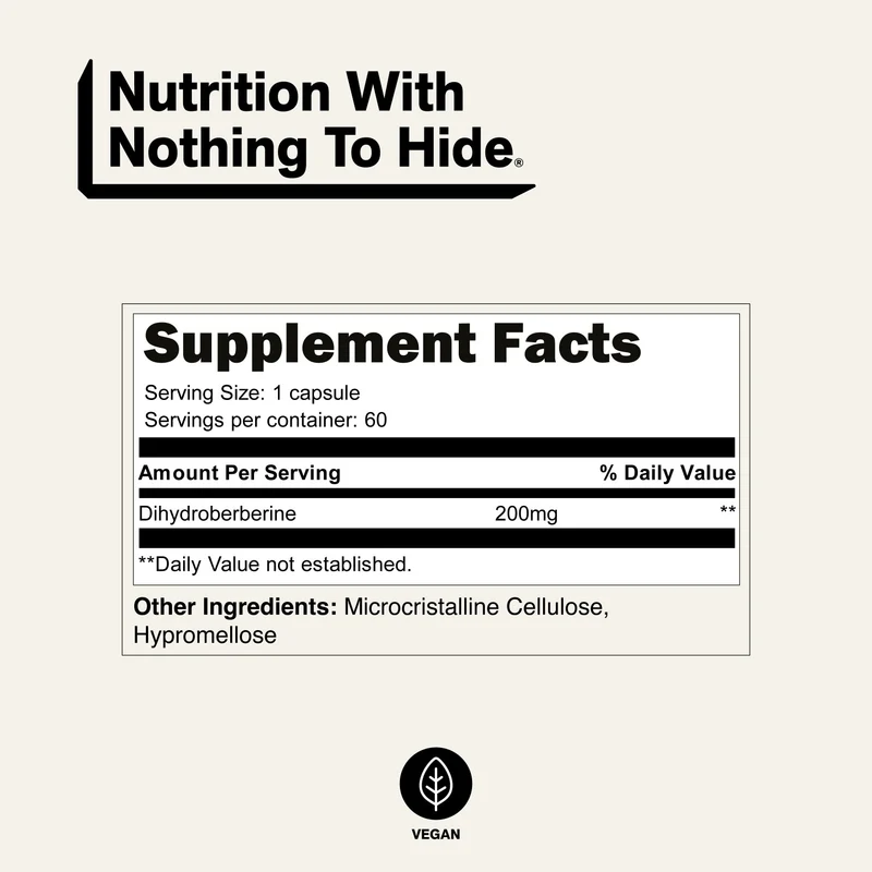 Daily Berberine Supplement | Naked Berberine - 60 Capsules